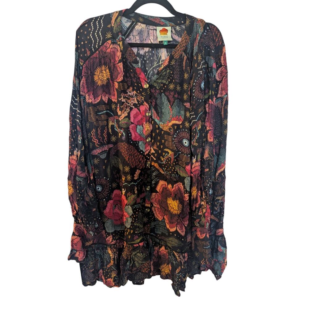 Farm Rio River Creatures Mini Dress – XL (Belt Not Included) - Picture 3 of 4